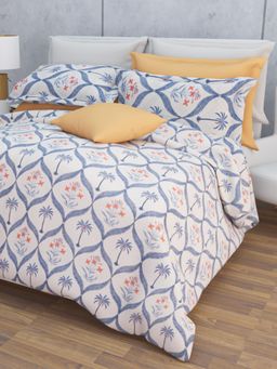 Home Affairs - Cotton Single Bedsheet with 1 Pillow Cover Grey (Set of 2)