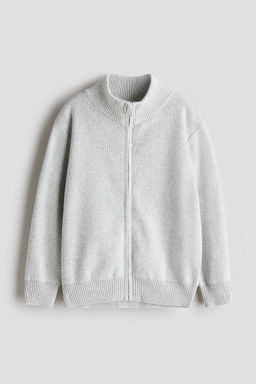 H&M - Boys Grey Zip-Through Cardigan