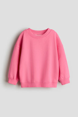 H&M - Girls Pink Oversized Brushed-Inside Sweatshirt