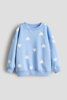 H&M - Girls Blue Oversized Brushed-Inside Sweatshirt
