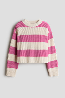 H&M - Girls Beige Cotton-Blend Jumper