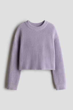 H&M - Girls Purple Cotton-Blend Jumper