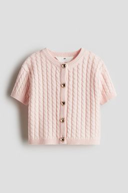 H&M - Girls Pink Cable-Knit Cardigan