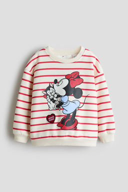 H&M - Girls White Printed Sweatshirt