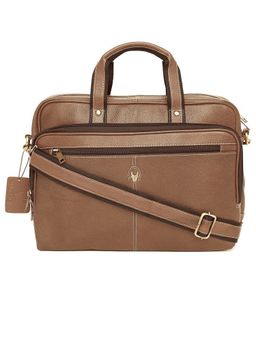 WILDHORN - Leather Brown Laptop Messenger Bag for Men