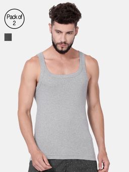 Levi's - Men Cotton 100 Ca Solid Sports Rib Vest (pack Of 2) Multi-Color