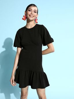 KASSUALLY - Stylish Black Sleek Dress