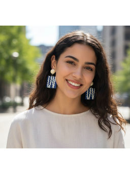 Zoey - Contemporary Earrings For Women - White