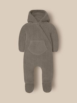CHERRY CRUMBLE BY NITT HYMAN - Brown Solid Hooded Winter Unisex Bodysuit