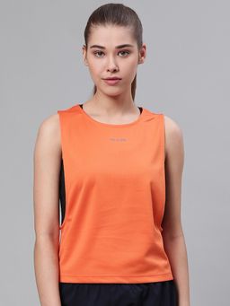 Alcis - Women Orange Solid Wide Arm Holed T-shirt
