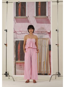 The Clothing Factory - Women Pink Sugar Stripe Pants
