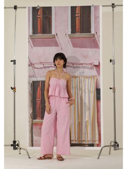 The Clothing Factory - Women Pink Sugar Stripe Peplum Top