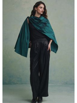 ZABELLA - Teal Cotton Lycra Plain Top