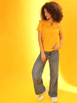 PINACOLADA - Mustard Women Stylish Casual Top