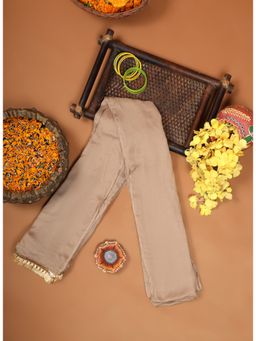 Lakshita - Beige Solid Dupatta With Sequins Work