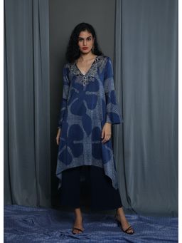 Krishna Mehta - Blue Printed Kurta