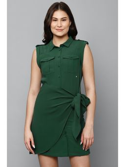 Allen Solly - Women Green Solid Casual Dress