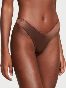 Victoria's Secret - Very Sexy Smooth Strappy-Back High-Leg Thong Panty Brown