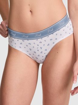 Victoria's Secret - PINK Logo Cotton Hip Hugger Panty White