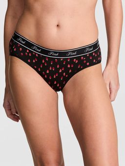Victoria's Secret - PINK Logo Cotton Hip Hugger Panty Black