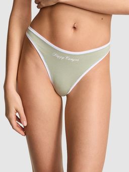 Victoria's Secret - PINK Cotton High-Leg Thong Panty Green