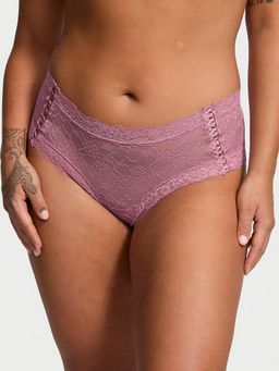 Victoria's Secret - The Lacie Lace-Up Lace Cheeky Panty Purple