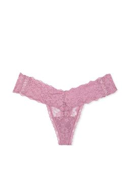 Victoria's Secret - The Lacie Lace-Up Lace Thong Panty Pink