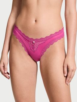 Victoria's Secret - Dream Angels Lace-Trim Brazilian Panty Pink