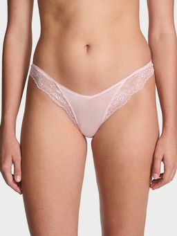 Victoria's Secret - Very Sexy Rose Lace-Trim High-Leg Thong Panty Pink