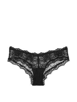 Victoria's Secret - Very Sexy Rose Lace High-Leg Cheeky Panty Black