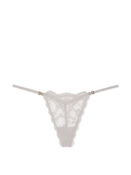 Victoria's Secret - Dream Angels Lace Adjustable V-String Panty Grey