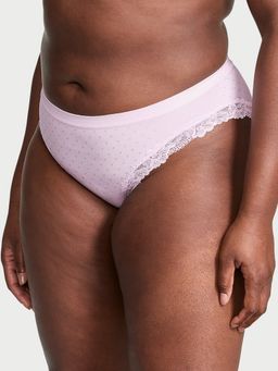 Victoria's Secret - Seamless Lace-Trim Bikini Panty Lavender