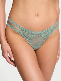 Victoria's Secret - The Lacie Daisy Lace Thong Panty Green