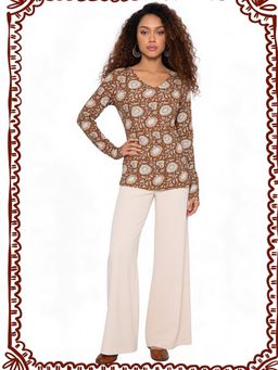 Rangita - Women Brown Printed Kurti