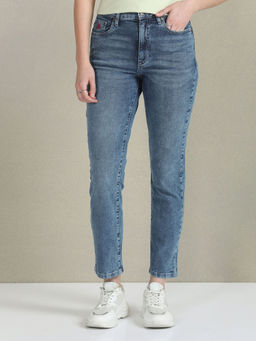 U.S. POLO ASSN. - Mid Rise Stone Wash Blue Jeans