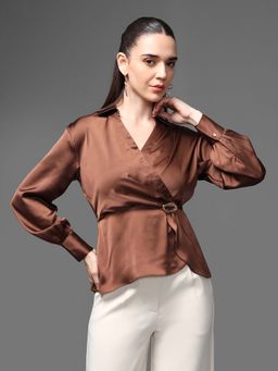 Kazo - Brown Angela Blouse