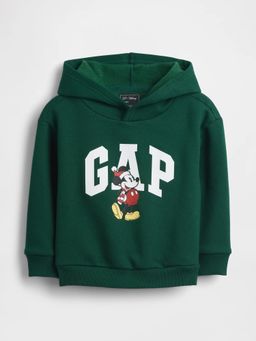 GAP - Kids Green Logo Print Relaxed Hooded Hoodies Sweatshirt