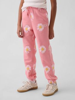 GAP - Kids Coral Floral Print Loose Fit Joggers
