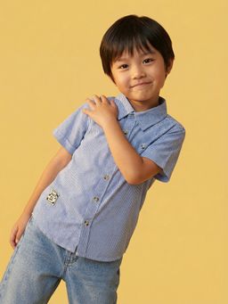 Nautinati - Boys Pure Cotton Woven Checks Shirt