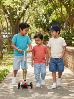 Nautinati - Boys Pure Cotton Solid Essentials Crew Neck T-shirts (Pack of 3)