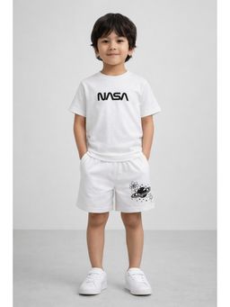 THE PONY & PEONY CO. - White Over Sized White Nasa Co-Ord Set