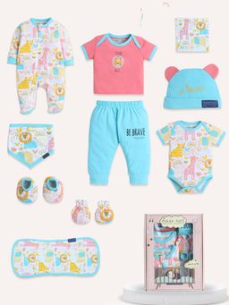 Polka Tots - Multi-Color Jungle Print Cotton Jumbo Hamper Set