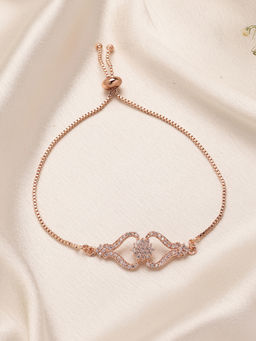 Estele - AD Adjustable Bracelet – Sophisticated Rosegold Jewelry for Gatherings