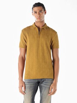 Jack & Jones - Men Regular Fit Brown Polo T-Shirt