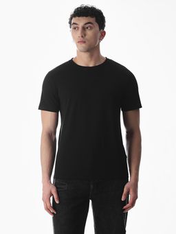 Jack & Jones - Men Regular Fit Black T-Shirt