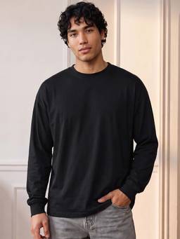 Bewakoof - Men's Black Oversized T-shirt