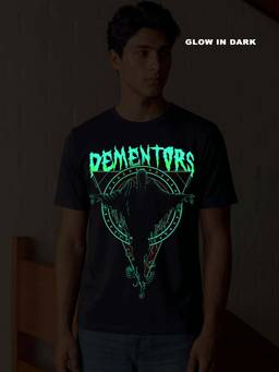 Bewakoof - Official Harry Potter Men's Blue Dementors Graphic Printed T-shirt