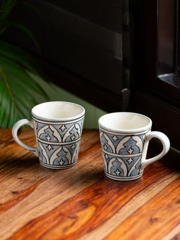 ExclusiveLane - Arabian Nights' Hand-Painted Ceramic Tea & Coffee Mugs (Set Of 2)