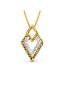 Candere by Kalyan Jewellers - 18K BIS Hallmark & Cubic Zirconia Shimmer Pendant for Women