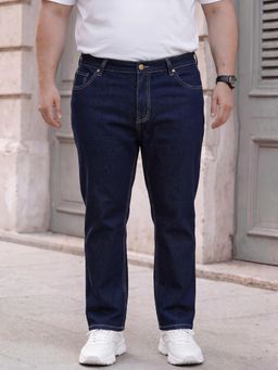 Style Quotient - Mens Solid Blue Jeans